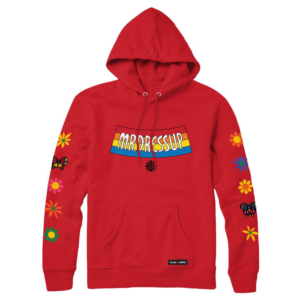 Mr. Dressup Tickle Trunk Sleeve Sweatshirt or Hoodie – Black Maple