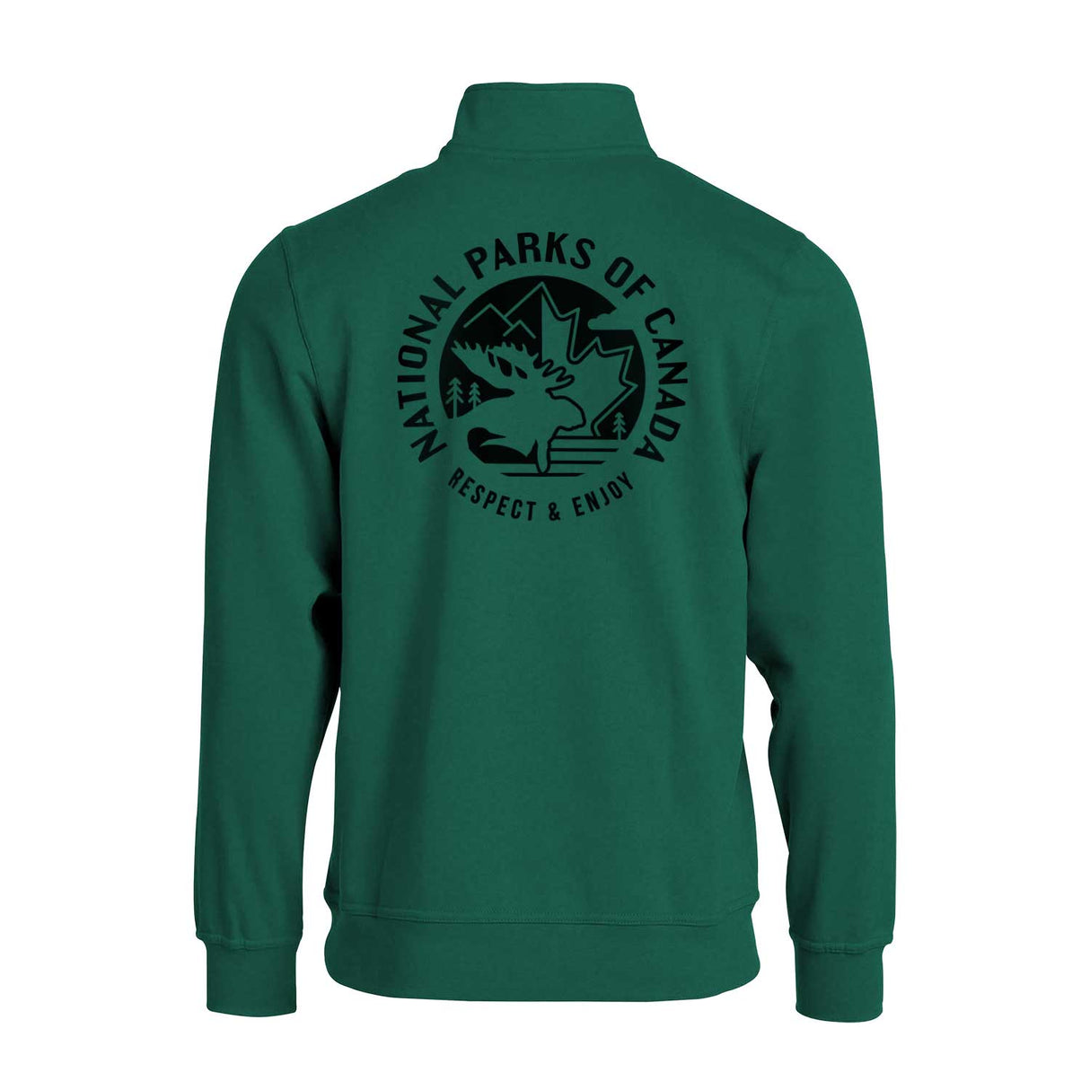 Unisex Quarter Zip Sweatshirt - Green – Parks Canada Shop