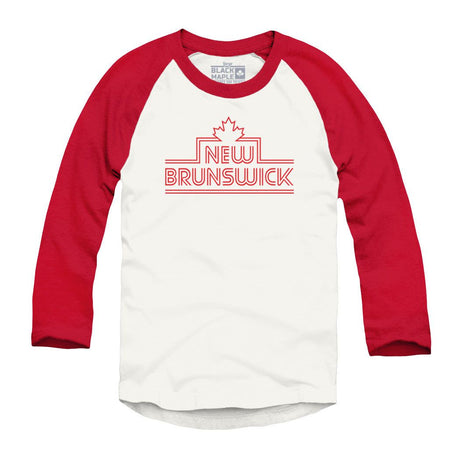 New Brunswick Retro Stripe Raglan Baseball Shirt