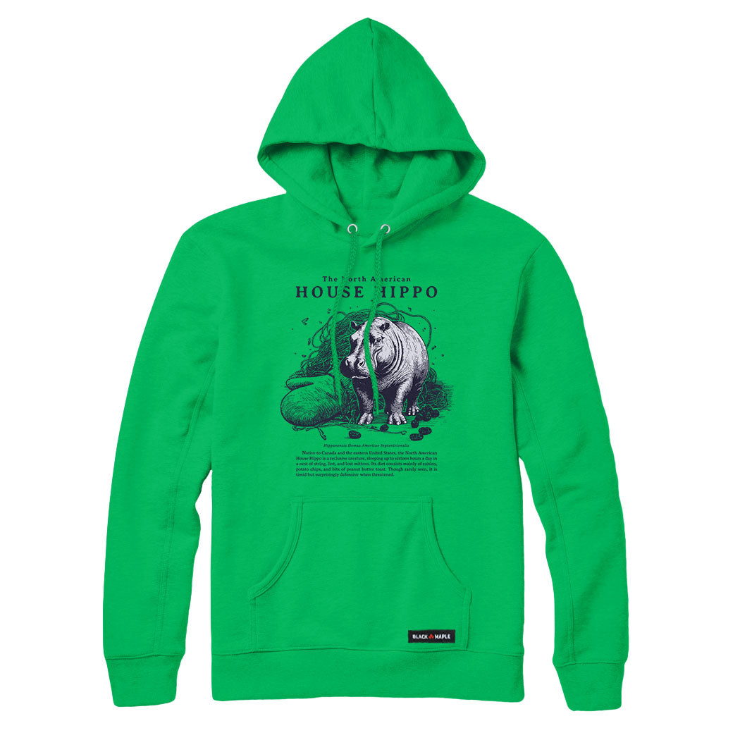North American House Hippo Sweatshirt or Hoodie – Black Maple