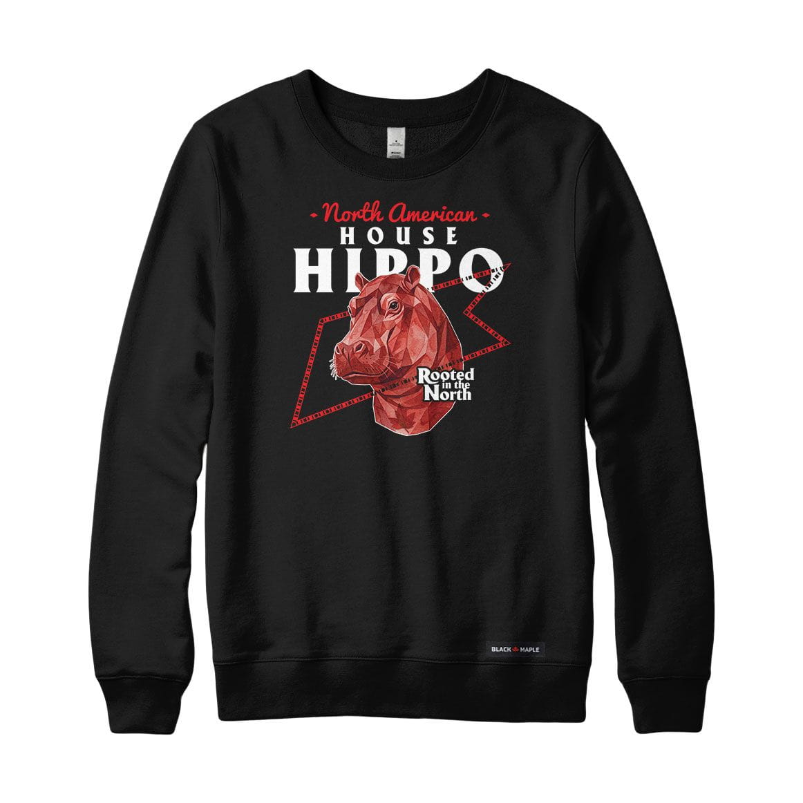 North American House Hippo Low Poly Bust Sweatshirt or Hoodie