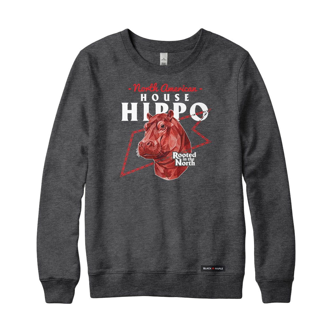 North American House Hippo Low Poly Bust Sweatshirt or Hoodie