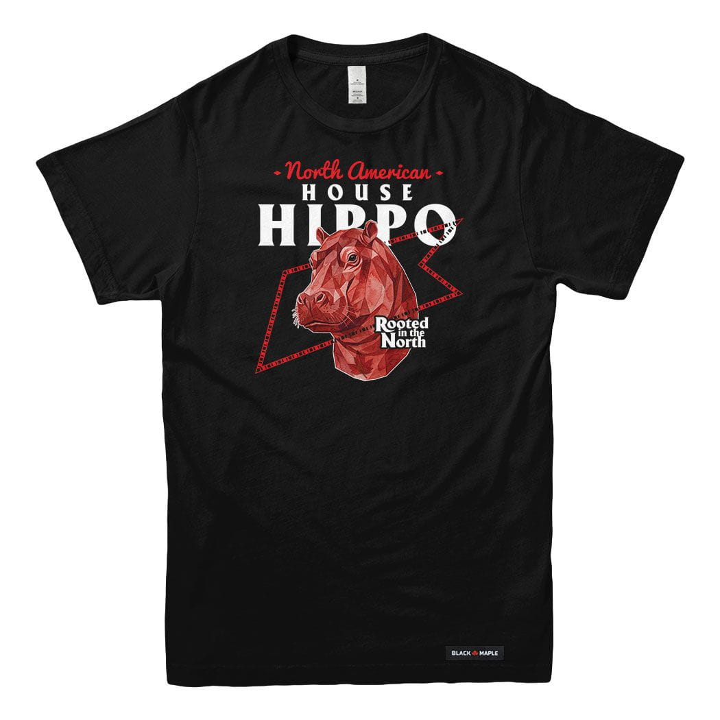North American House Hippo Low Poly Bust T-shirt