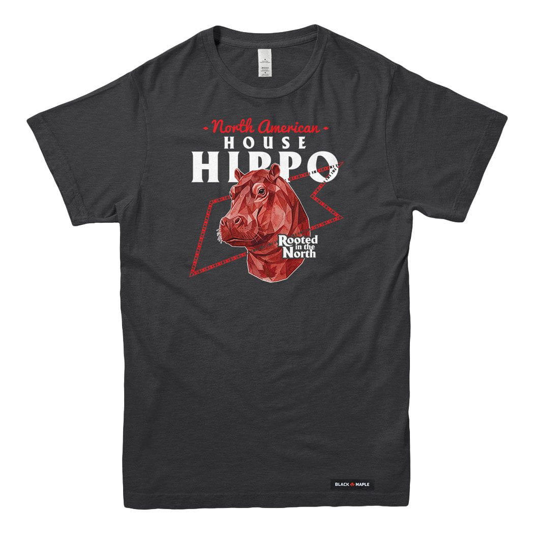 North American House Hippo Low Poly Bust T-shirt