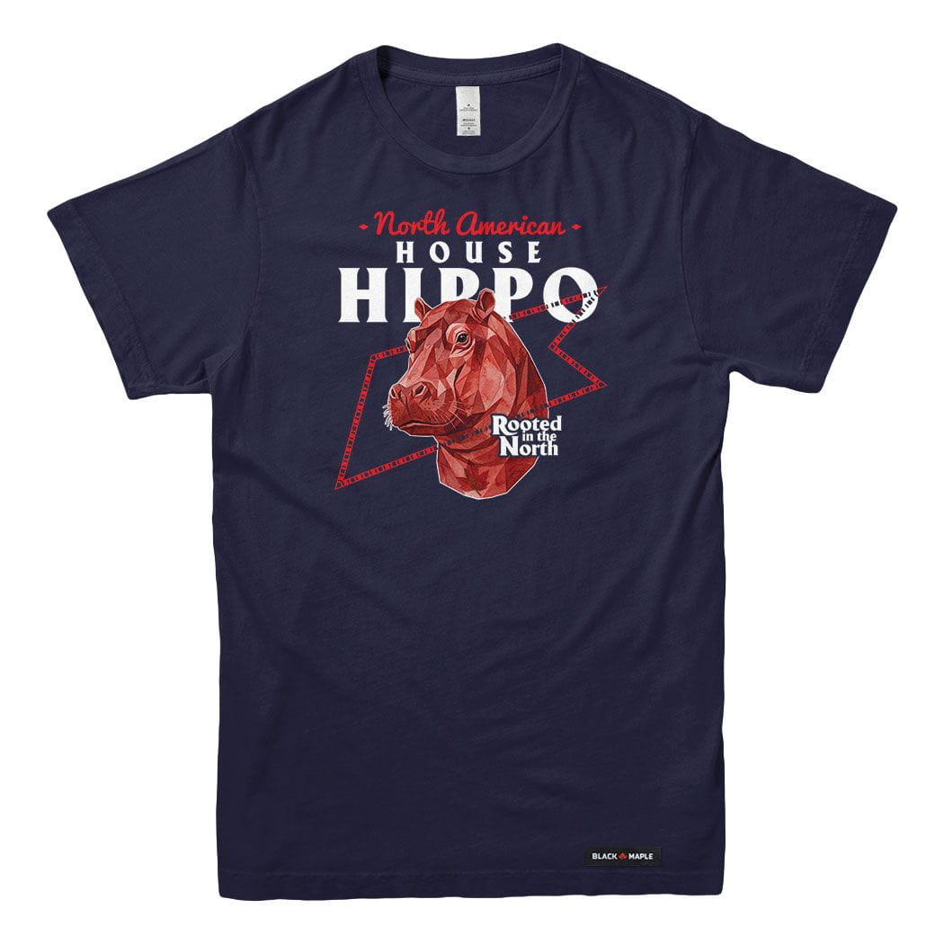 North American House Hippo Low Poly Bust T-shirt