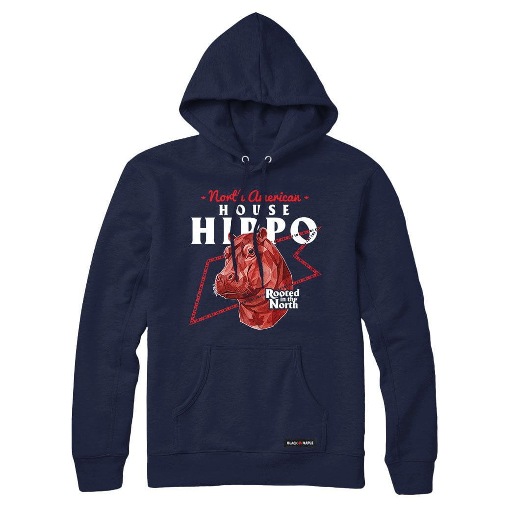 North American House Hippo Low Poly Bust Sweatshirt or Hoodie