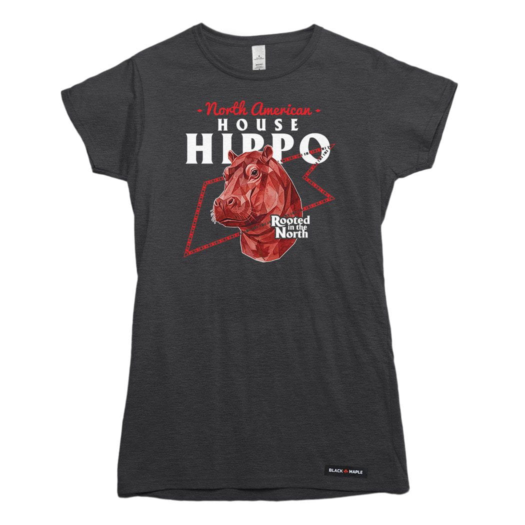North American House Hippo Low Poly Bust T-shirt
