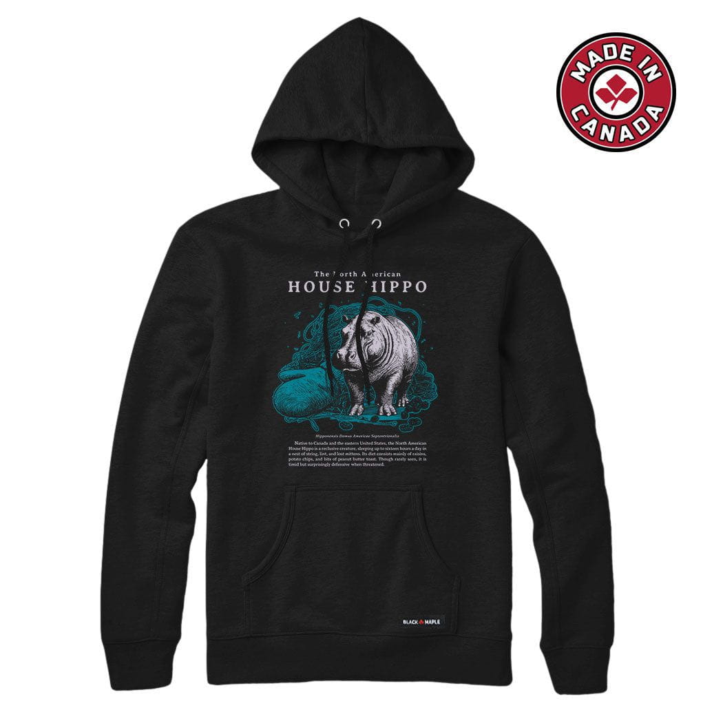 North American House Hippo Sweatshirt or Hoodie – Black Maple