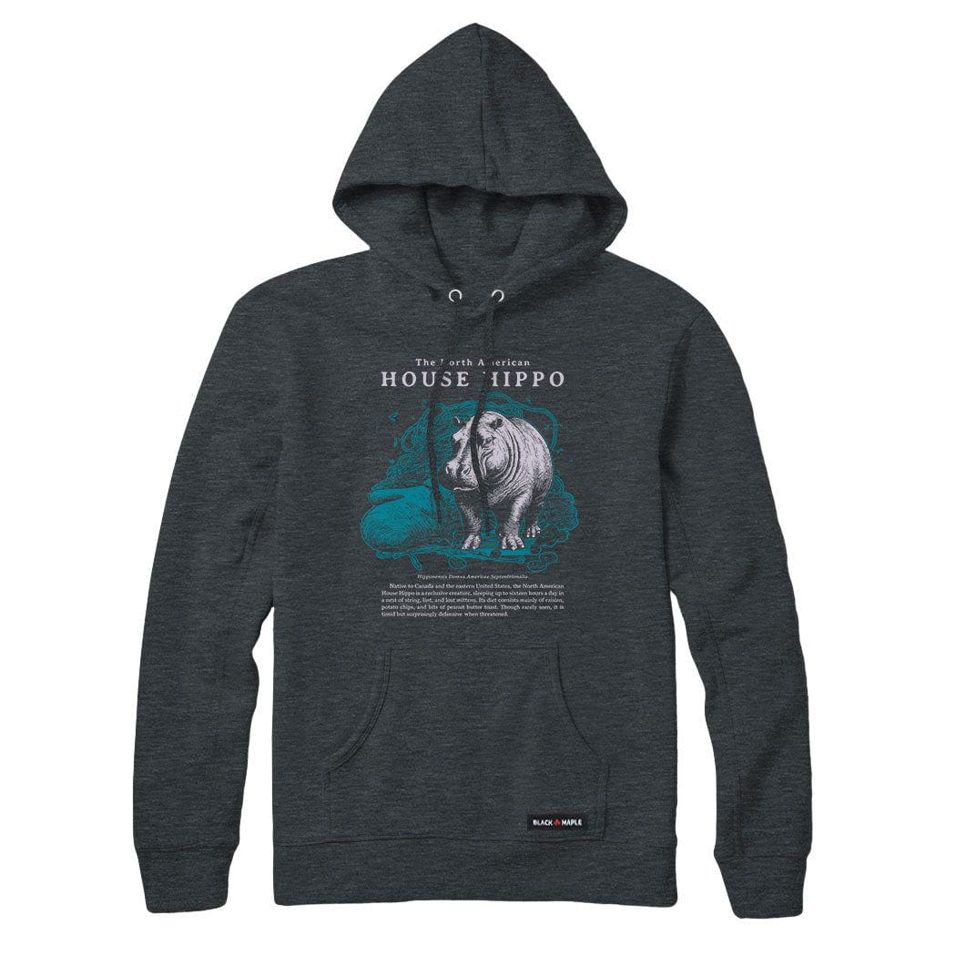 North American House Hippo Sweatshirt or Hoodie – Black Maple