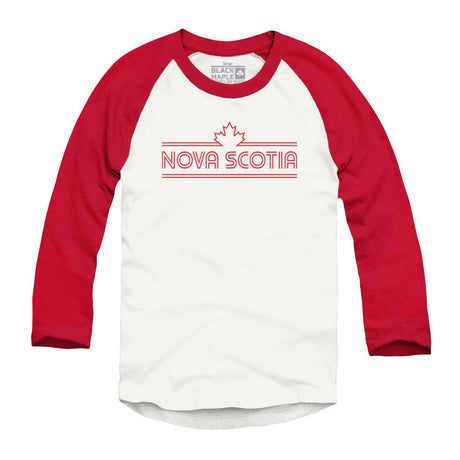 Nova Scotia Retro Stripe Raglan Baseball Shirt