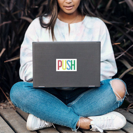 PUSH Colourful Logo Vinyl Sticker