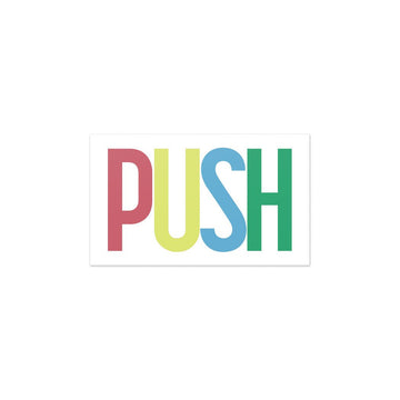 PUSH Colourful Logo Vinyl Sticker