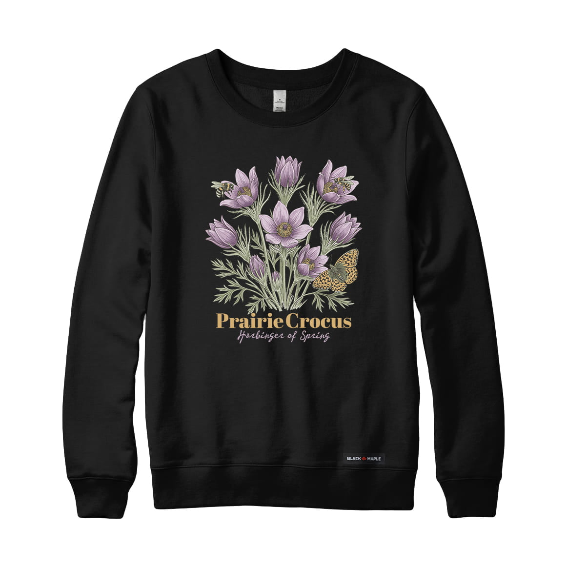 Prairie Crocus Wildflower Sweatshirt