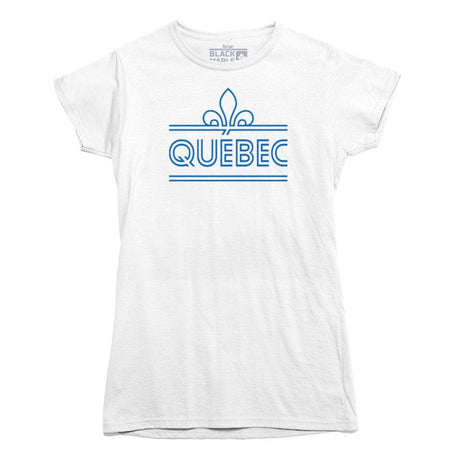 Quebec Fleur de Lys Retro Stripe T-shirt