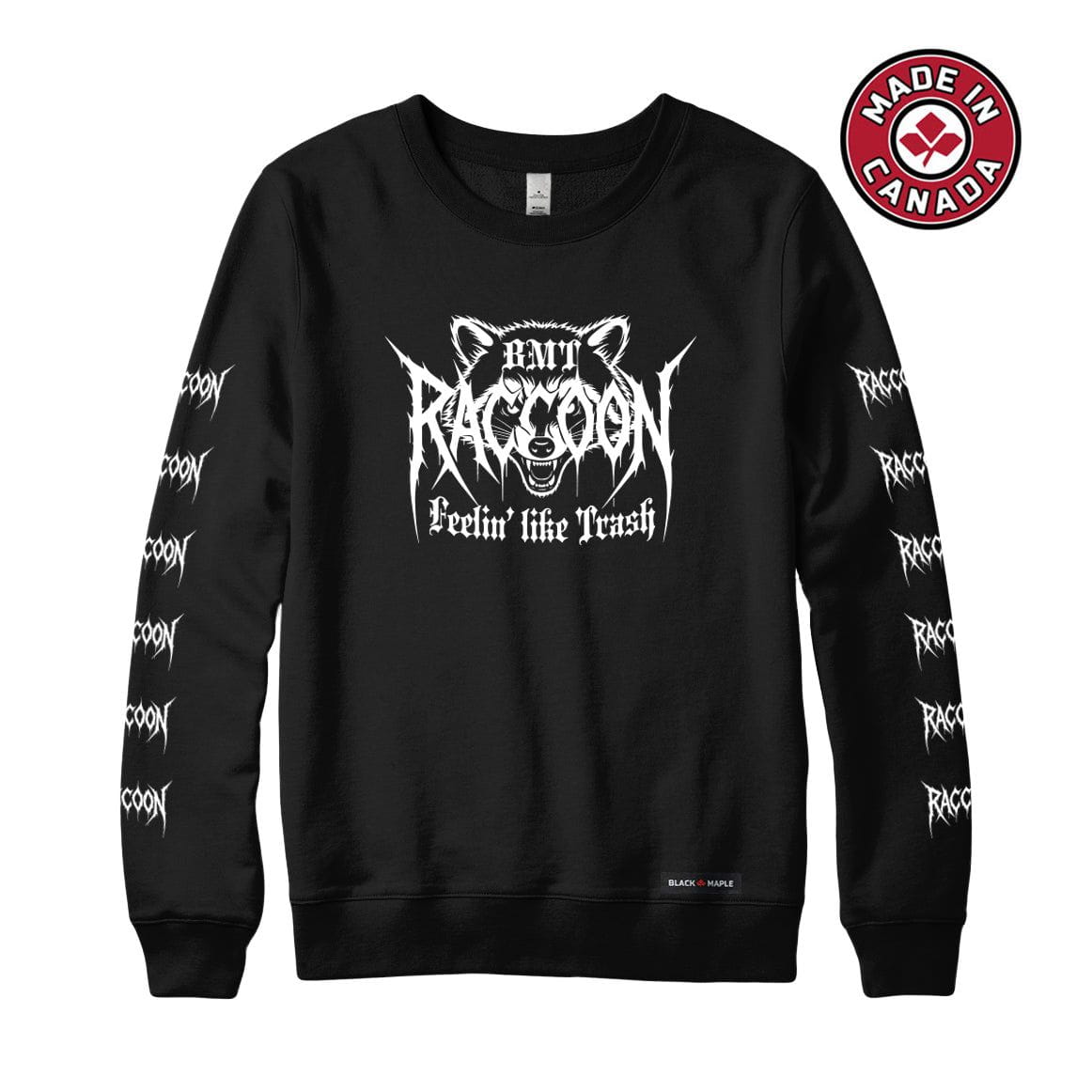 Raccoon Feelin Like Trash Sweatshirt or Hoodie