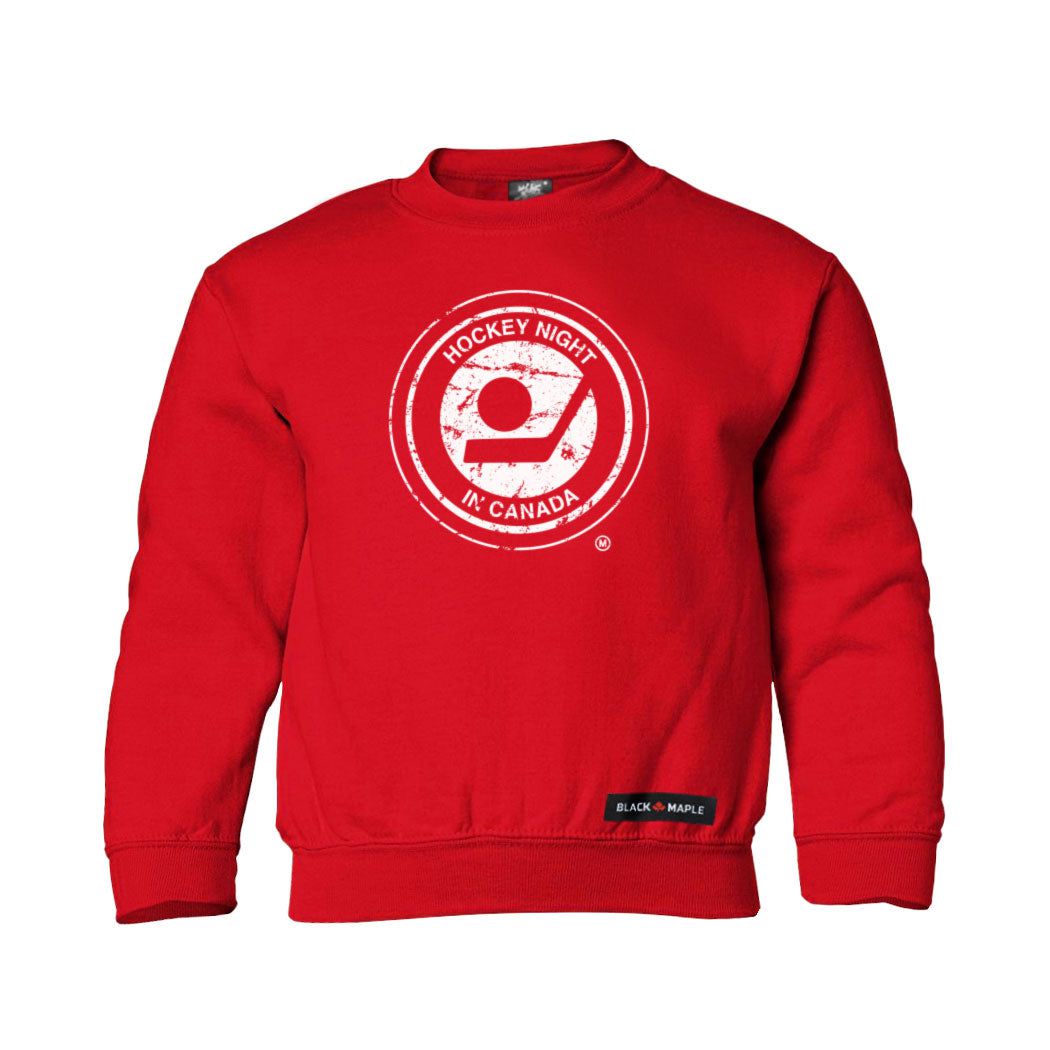 Retro Hockey Night In Canada Distressed Logo Kids Sweatshirt and Hoodie