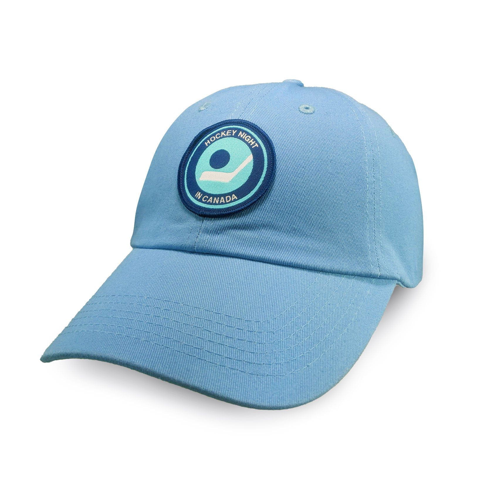 Retro Hockey Night in Canada Light Blue Dad Cap – Black Maple