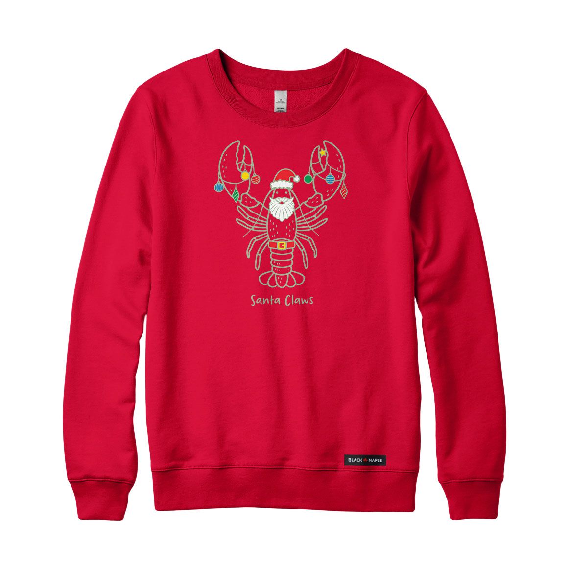 Santa Claws Christmas Lobster Crewneck Sweatshirt