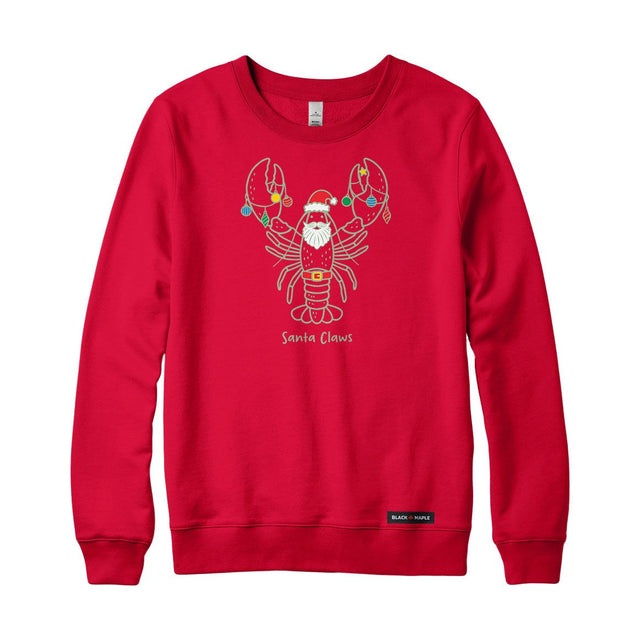 Santa Claws Christmas Lobster Crewneck Sweatshirt