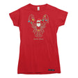 Santa Claws Christmas Lobster Womens T-shirt