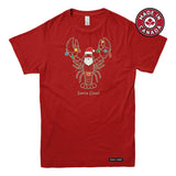 Santa Claws Christmas Lobster Mens T-shirt