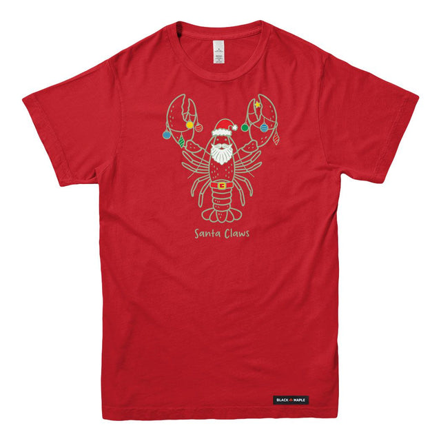 Santa Claws Christmas Lobster Mens T-shirt