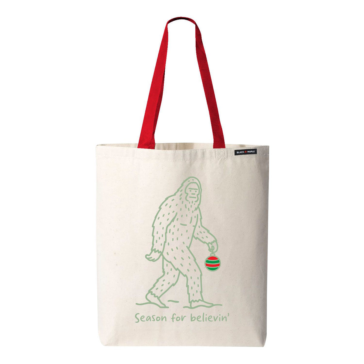 Season for Believin Christmas Sasquatch Tote Bag