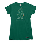 Season for Believin Christmas Sasquatch Womens T-shirt