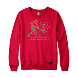 Slashing through the Snow Christmas Hockey Crewneck Sweatshirt