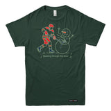 Slashing through the Snow Christmas Hockey Mens T-shirt
