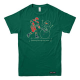 Slashing through the Snow Christmas Hockey Mens T-shirt