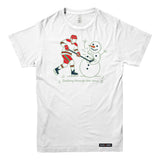 Slashing through the Snow Christmas Hockey Mens T-shirt