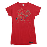 Slashing through the Snow Christmas Hockey Womens T-shirt
