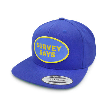 Survey Says Royal Blue Six Panel Flat Bill Cap