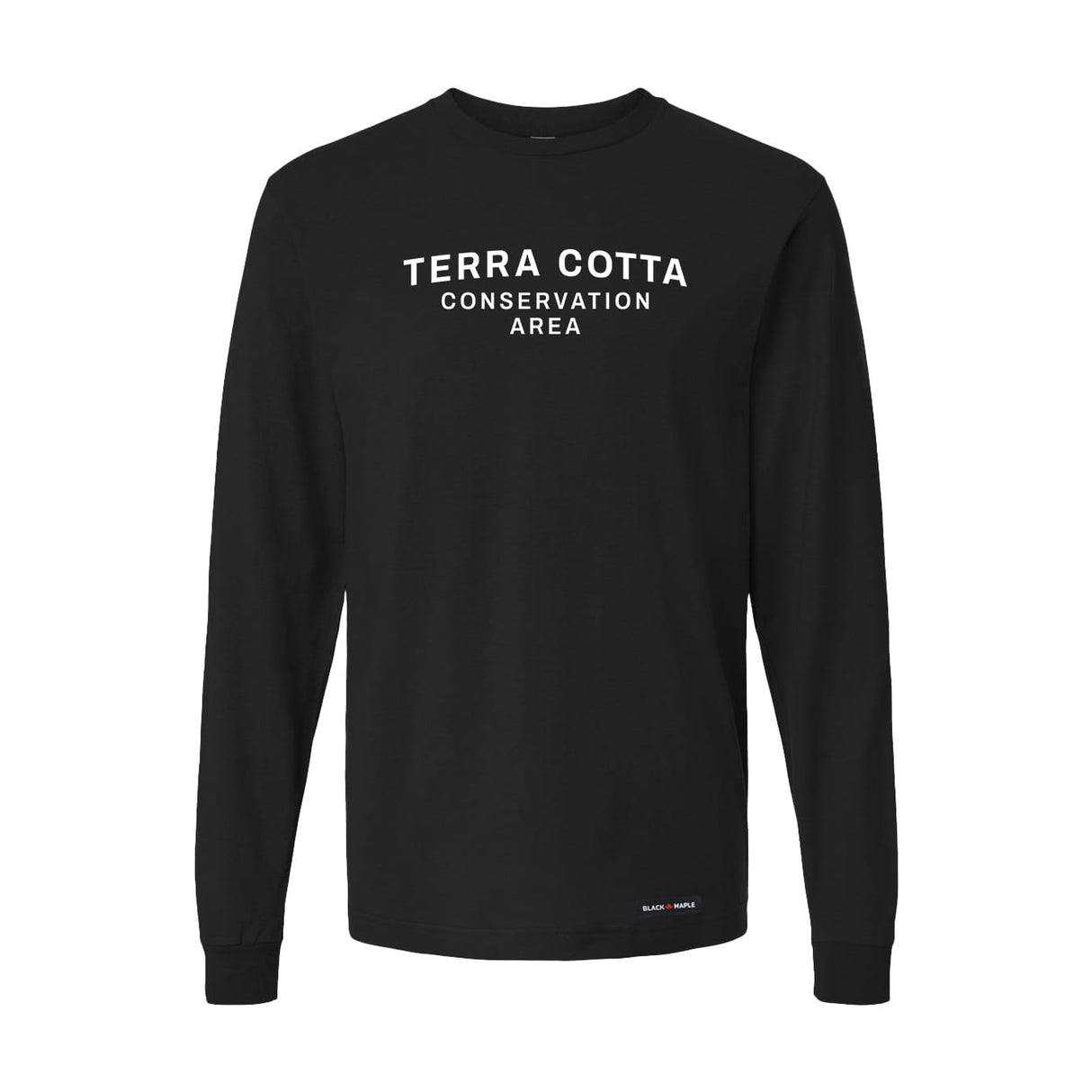 Terra Cotta Conservation Area Front & Back Print Long Sleeve T-Shirt | Credit Valley Parks