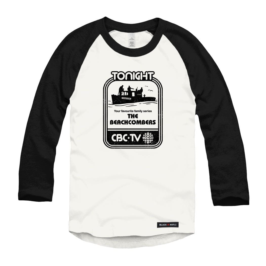 The Beachcombers Retro Ad Raglan Baseball Shirt