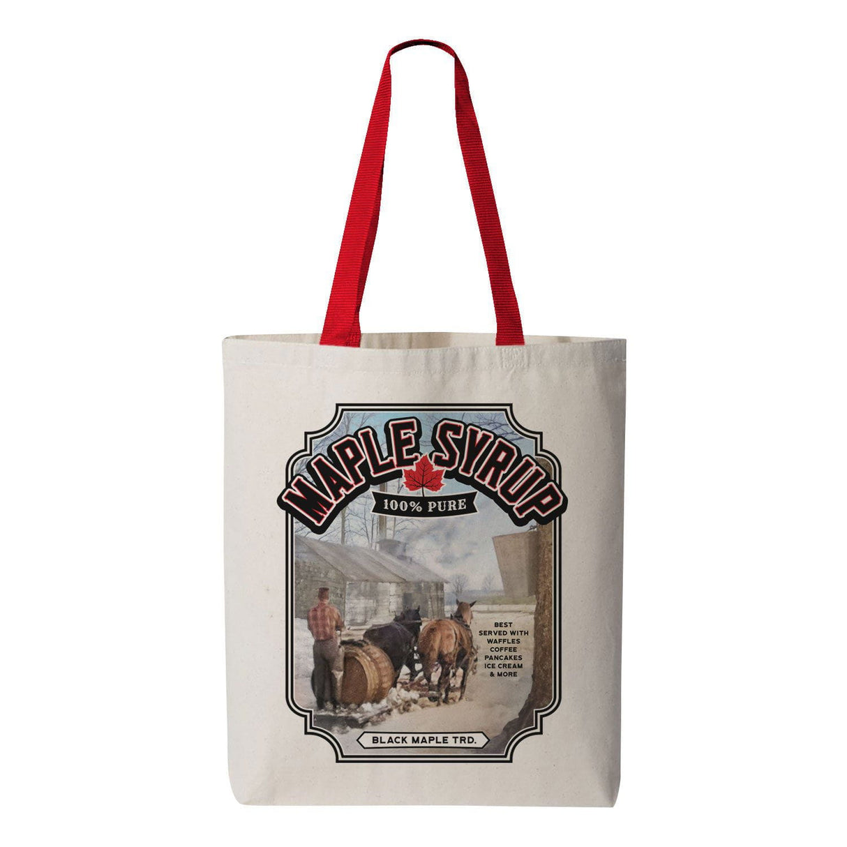 Vintage Maple Syrup Label Tote Bag