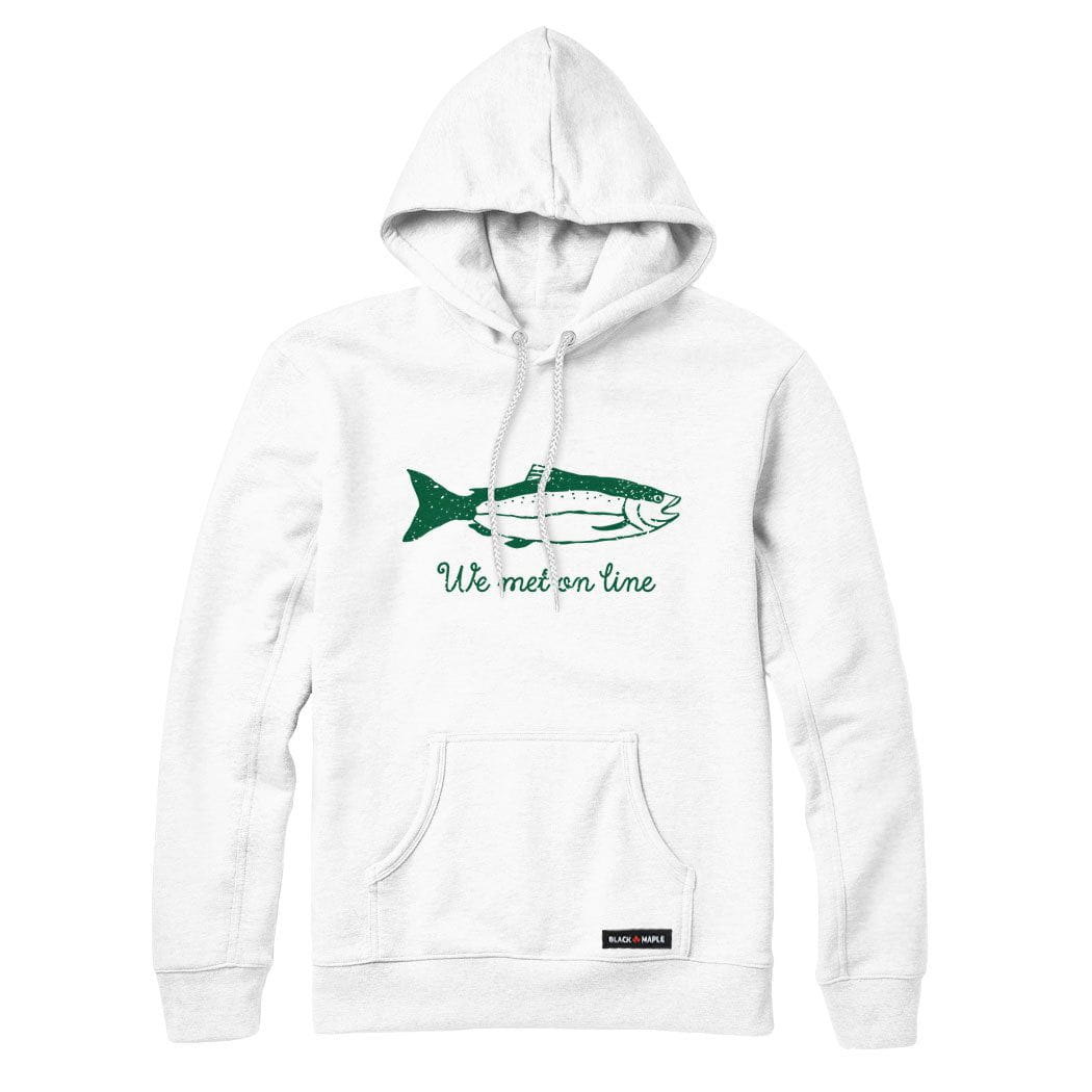 We Met On Line Fishing Sweatshirt or Hoodie