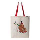 Yeti and Bigfoot Sledding Tote Bag