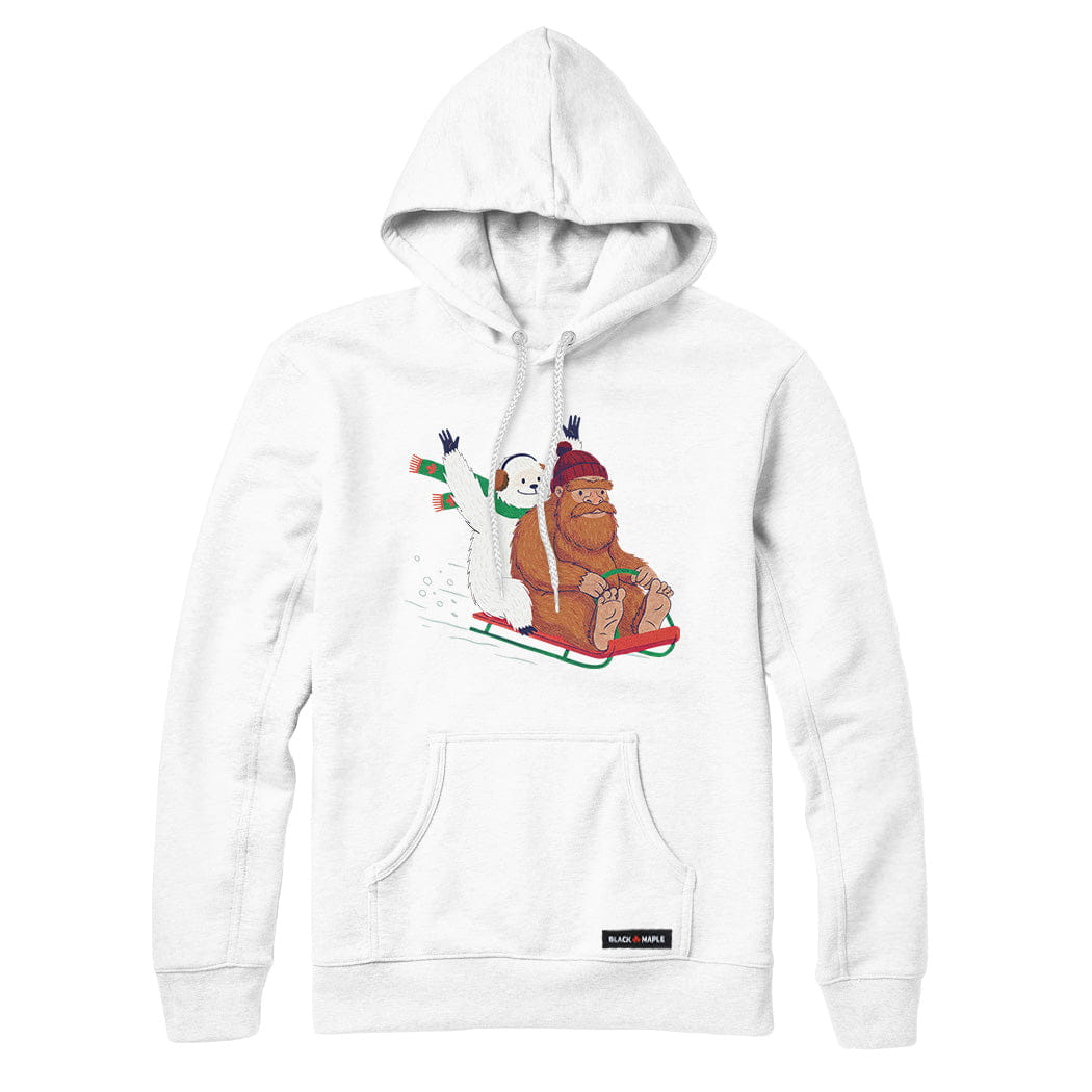 Yeti and Bigfoot Sledding Sweatshirt or Hoodie