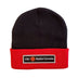 CBC Black and Grey Long Logo Black with Red Cuff Tuque