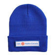 CBC Blue and White Long Logo Royal Cuff Tuque