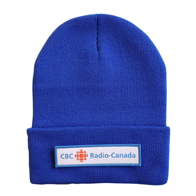CBC Blue and White Long Logo Royal Cuff Tuque