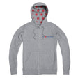 CBC Radio Canada Blue and Red Hood Pattern Zip Hoody
