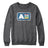 Alberta AB Distressed Acronym Crewneck Sweatshirt Charcoal Heather