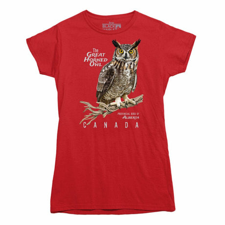 Alberta Great Horned Owl Provincial Bird T-shirt