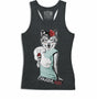 Lady Wolf with Wine Ladies Tank Top - charcoal heather