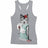Lady Wolf with Wine Ladies Tank Top - Grey heather
