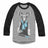 Moose with Scotch Raglan - athletic gray with black