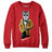 Tuxedo Wolf with Champagne Mens Red Crewneck Sweatshirt